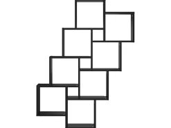 Estante cubo de pared madera contrachapada negro 90x15x119 cm ES94673