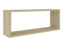 Estante cubo pared 6 uds contrachapado roble Sonoma 60x15x23 cm ES50894