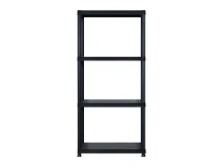 Estante de almacenaje 4 niveles negro plástico 122x30,5x130 cm ES799231