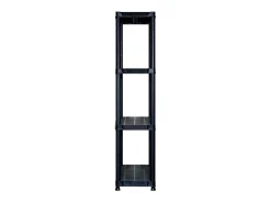 Estante de almacenaje 4 niveles negro plástico 122x30,5x130 cm ES799231