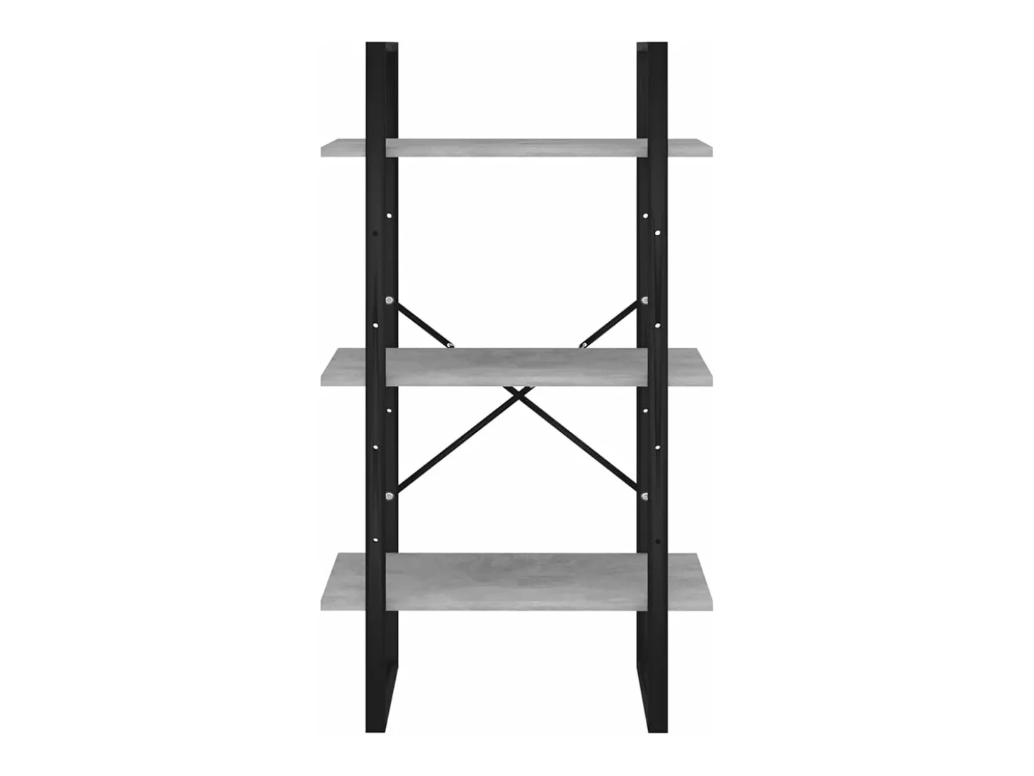 Estante de almacenaje contrachapada gris hormigón 60x30x105 cm