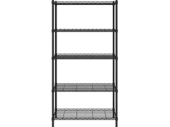 Estante de almacenamiento 5 niveles negro 90x35x180 cm 250 kg ES791136