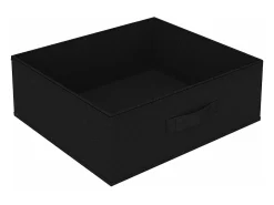 Estante de almacenamiento 4 cestas de tela acero negro