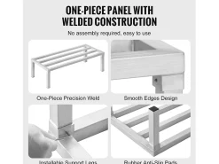 Estante de Almacenamiento, SucceBuy Soporte de Estante de Aluminio Soporte de Estante Fijo Estante de Almacenamiento 121,92 × 50,8 × 30,48 cm