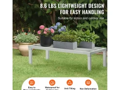 Estante de Almacenamiento, SucceBuy Soporte de Estante de Aluminio Soporte de Estante Fijo Estante de Almacenamiento 121,92 × 50,8 × 30,48 cm