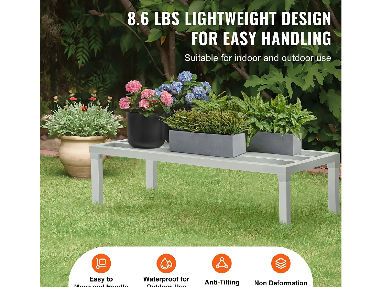 Estante de Almacenamiento, SucceBuy Soporte de Estante de Aluminio Soporte de Estante Fijo Estante de Almacenamiento 121,92 × 50,8 × 30,48 cm