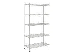 Estante de almacenamiento 5 niveles cromado 90x35x180 cm 250 kg ES999056