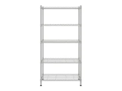 Estante de almacenamiento 5 niveles cromado 90x35x180 cm 250 kg ES999056
