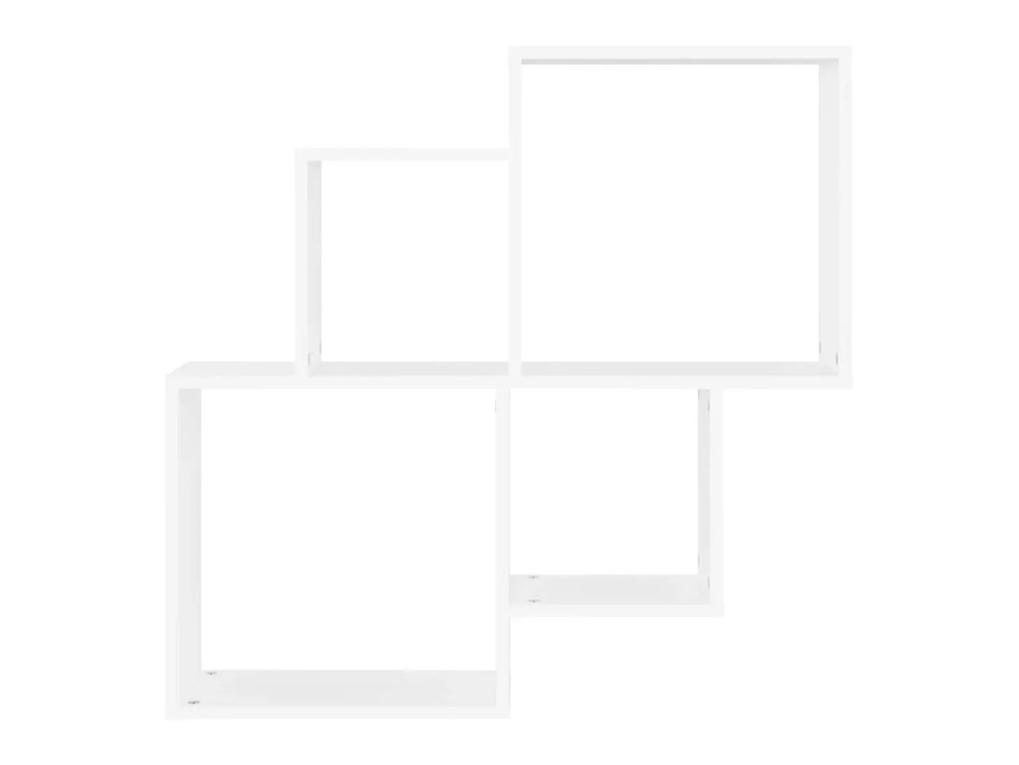 Estante de cubo pared madera contrachapada blanco 80x15x78,5 cm ES35439