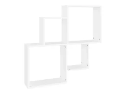 Estante de cubo pared madera contrachapada blanco 80x15x78,5 cm ES35439