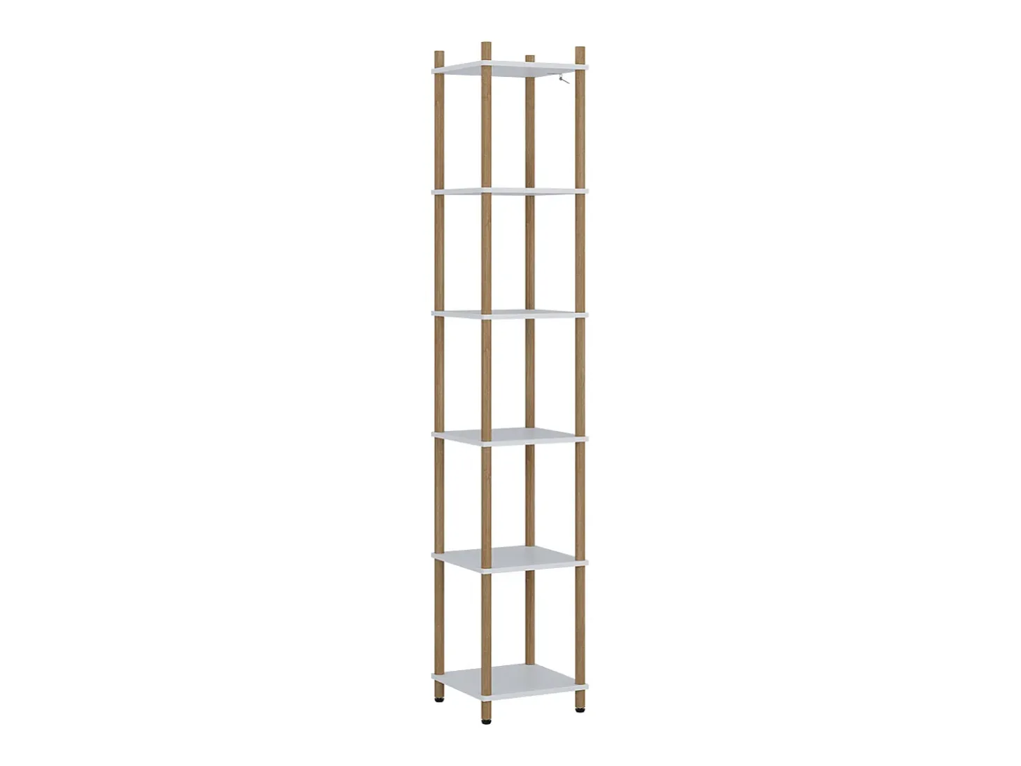 Estante de esquina blanco/pino 30x30x163.5 bivio