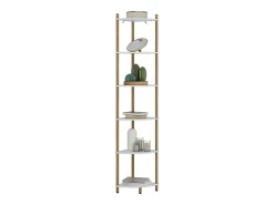 Estante de esquina blanco/pino 29x29x163.5 bivio