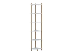 Estante de esquina blanco/pino 29x29x163.5 bivio