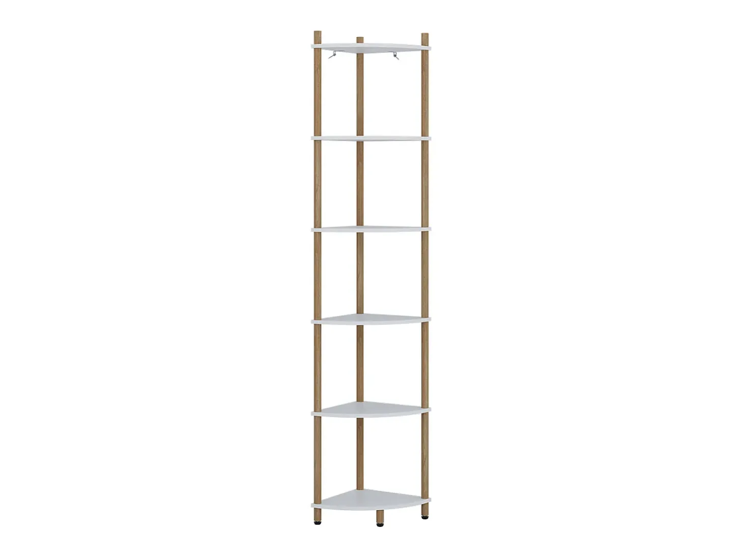 Estante de esquina blanco/pino 29x29x163.5 bivio