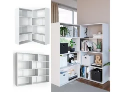 Estante de esquina blanco 170x29.6x142.4 laine