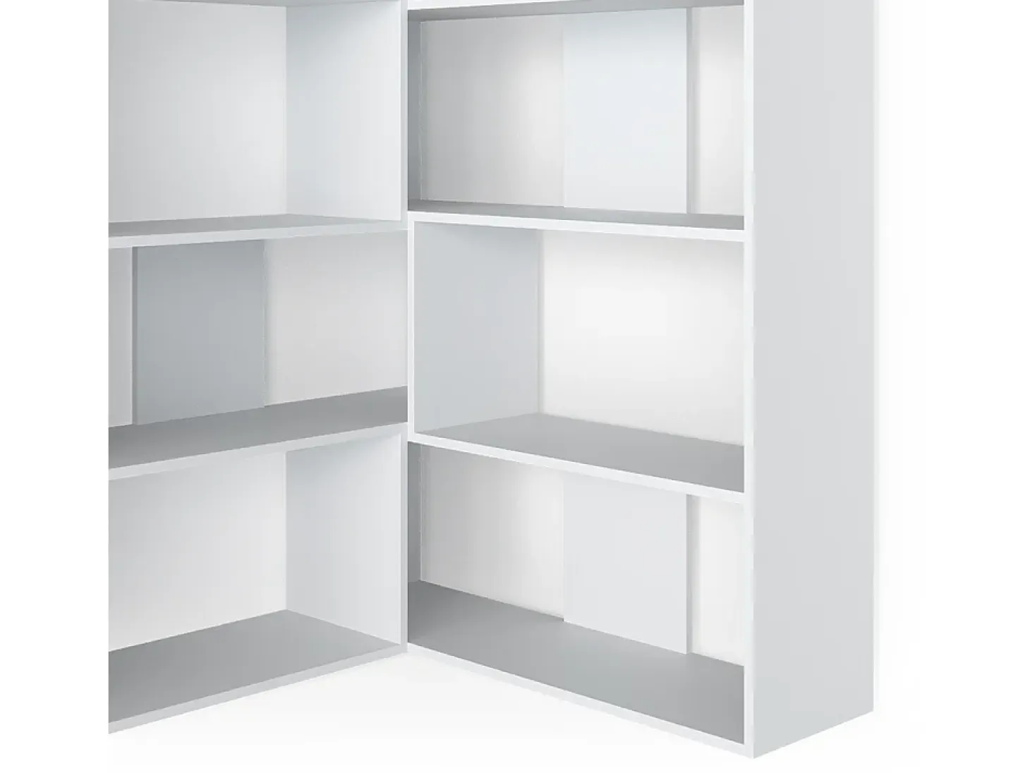 Estante de esquina blanco 170x29.6x142.4 laine
