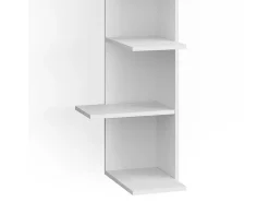 Estante de esquina blanco 37x37x140.1 tera