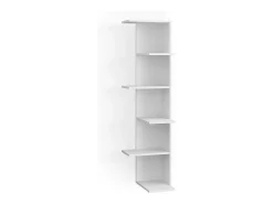 Estante de esquina blanco 37x37x140.1 tera