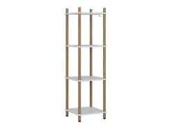 Estante de esquina blanco/pino 30x30x102.5 bivio