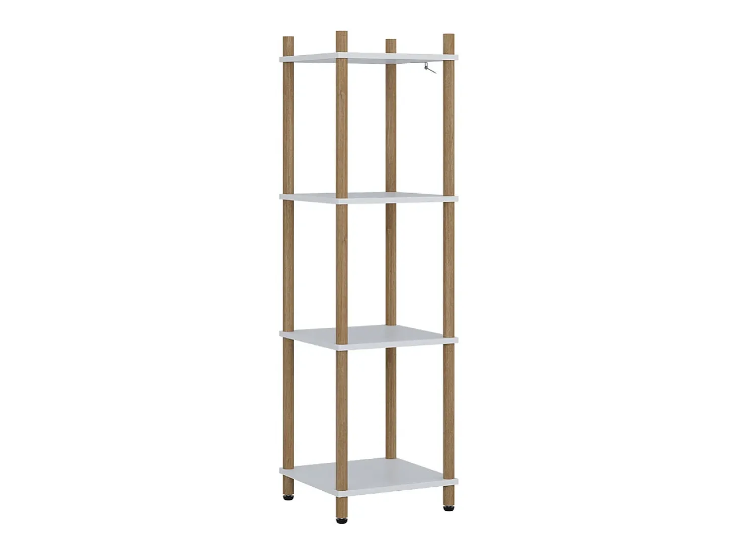 Estante de esquina blanco/pino 30x30x102.5 bivio