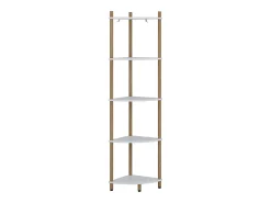 Estante de esquina blanco/pino 29x29x133 bivio