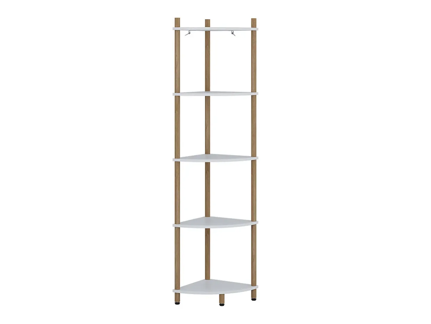 Estante de esquina blanco/pino 29x29x133 bivio