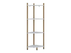 Estante de esquina blanco/pino 29x29x102.5 bivio