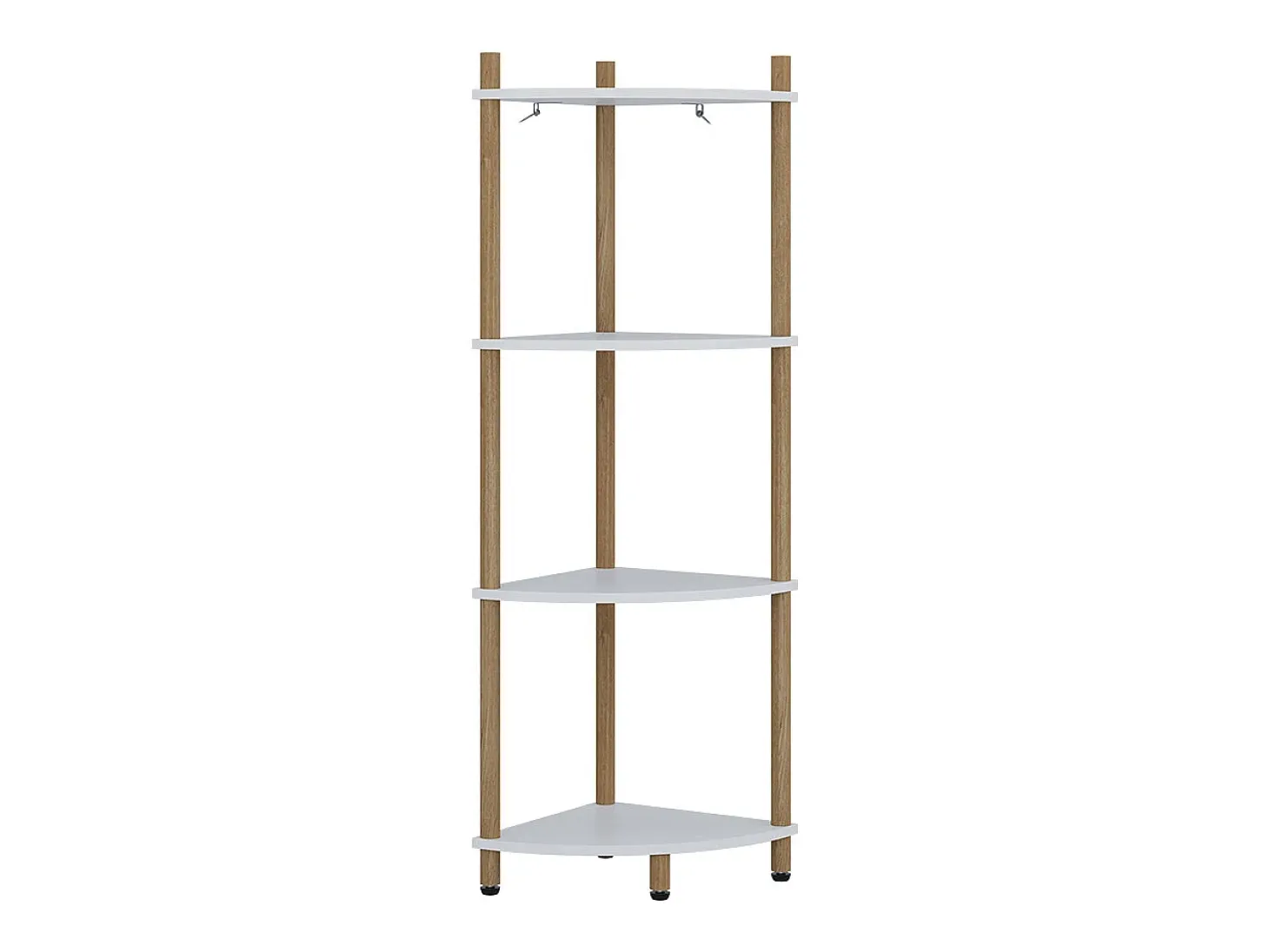 Estante de esquina blanco/pino 29x29x102.5 bivio
