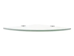 Estante de esquina con soportes cromados vidrio claro 25x25 cm ES360420