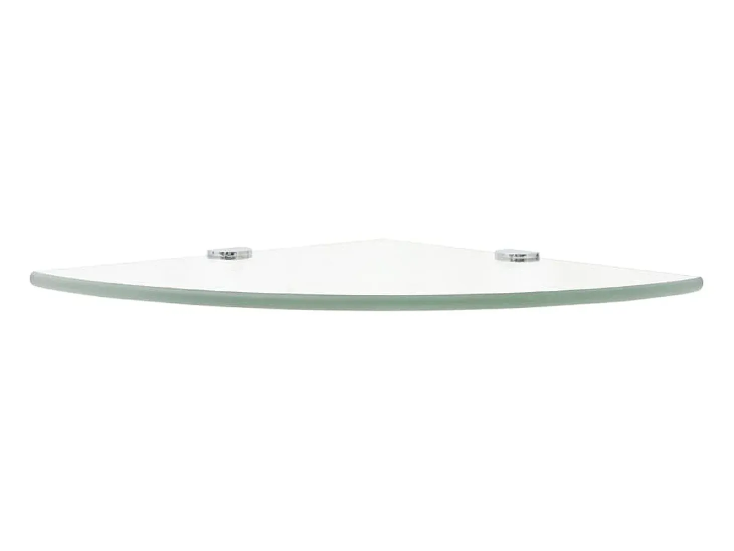 Estante de esquina con soportes cromados vidrio claro 35x35 cm ES740673