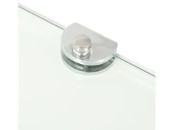 Estante de esquina con soportes cromados vidrio claro 35x35 cm ES740673
