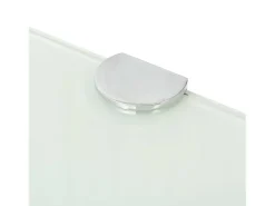 Estante de esquina con soportes cromados vidrio blanco 35x35 cm ES552087