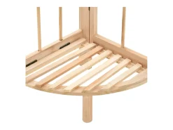 Estante de esquina de madera de cedro 27x27x110 cm