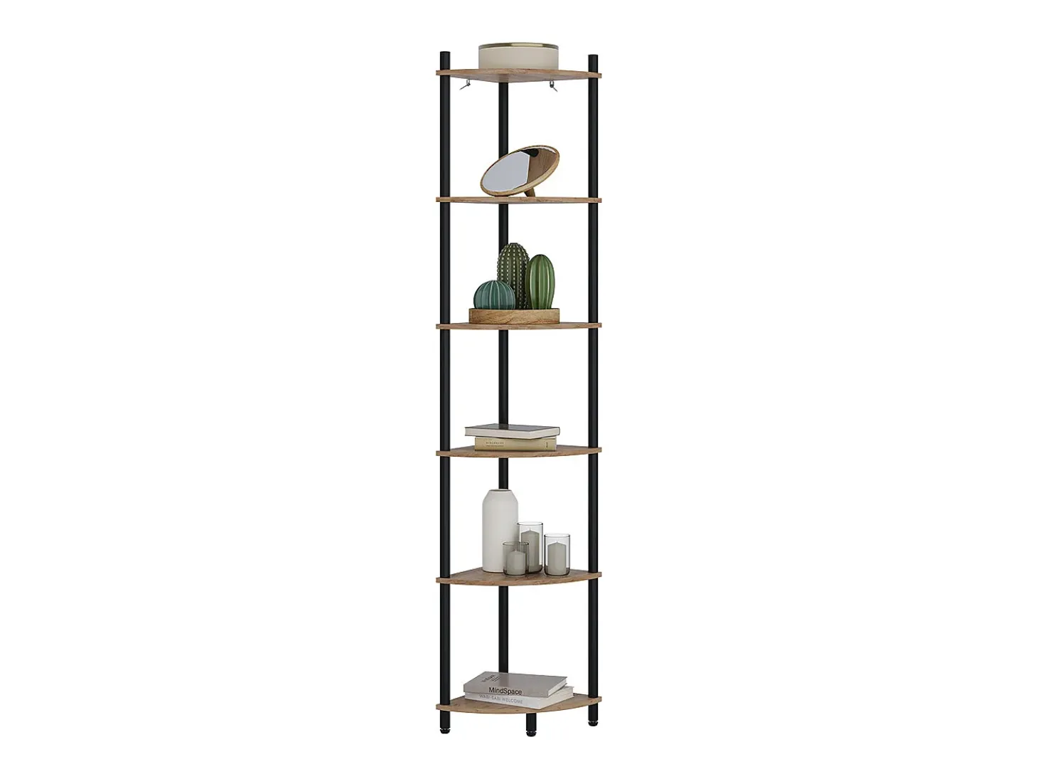 Estante de esquina oro power roble/antracita 29x29x163.5 bivio