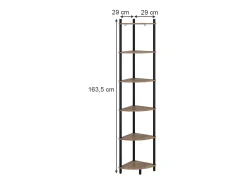 Estante de esquina oro power roble/antracita 29x29x163.5 bivio