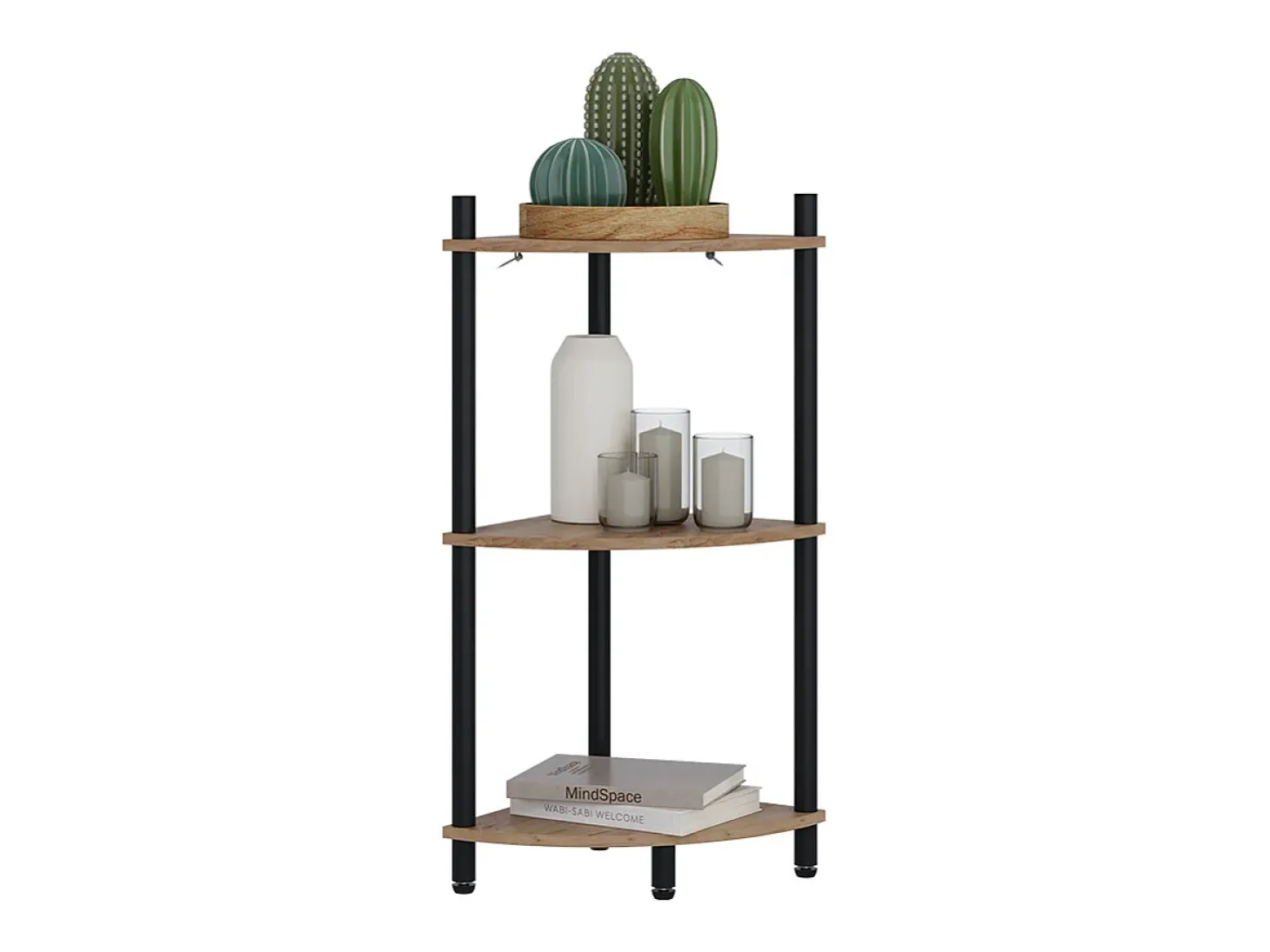 Estante de esquina oro power roble/antracita 29x29x72 bivio