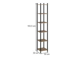 Estante de esquina oro power roble/antracita 30x30x163.5 bivio