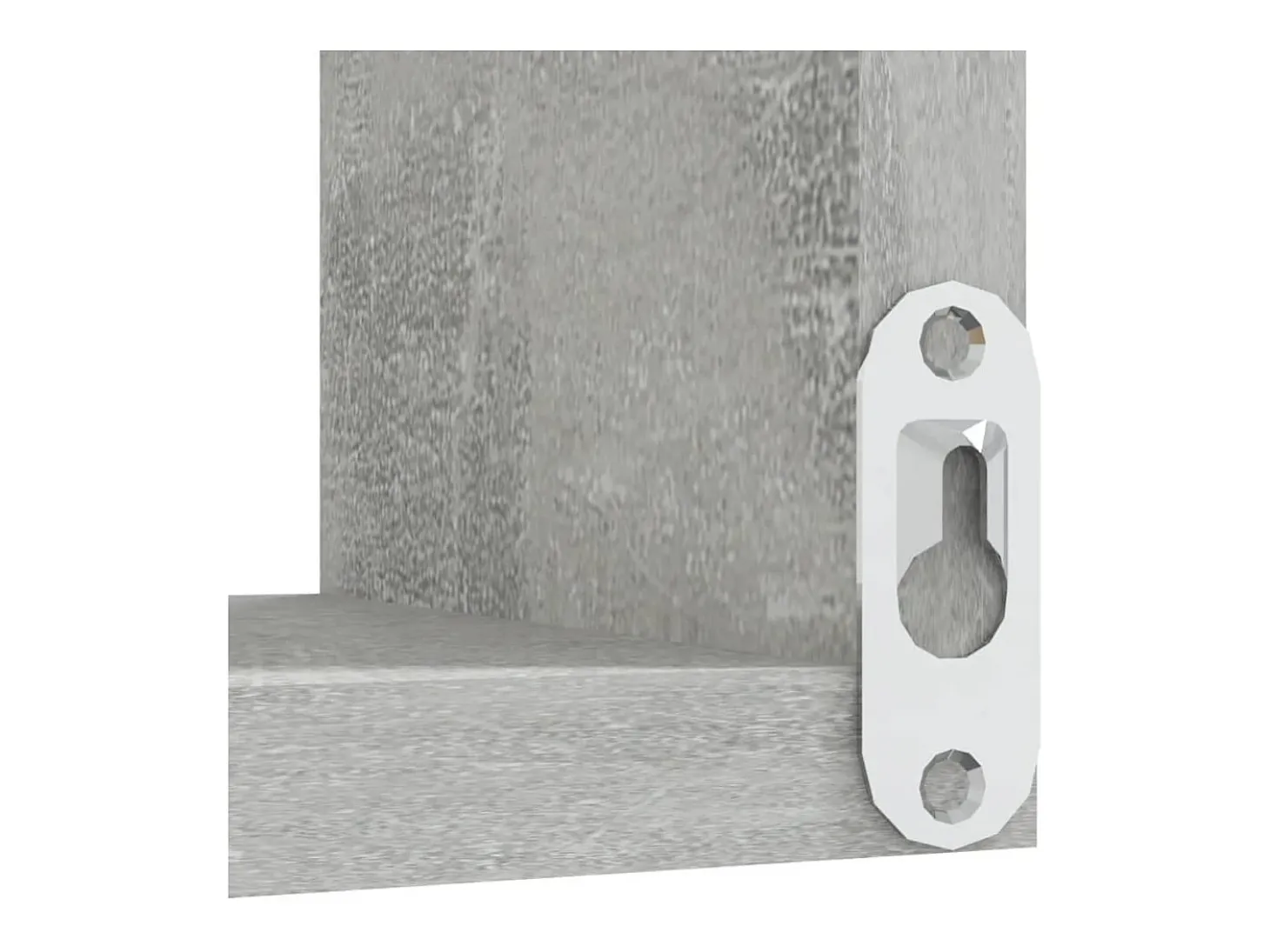 Estante de esquina pared contrachapado gris hormigón 40x40x50cm