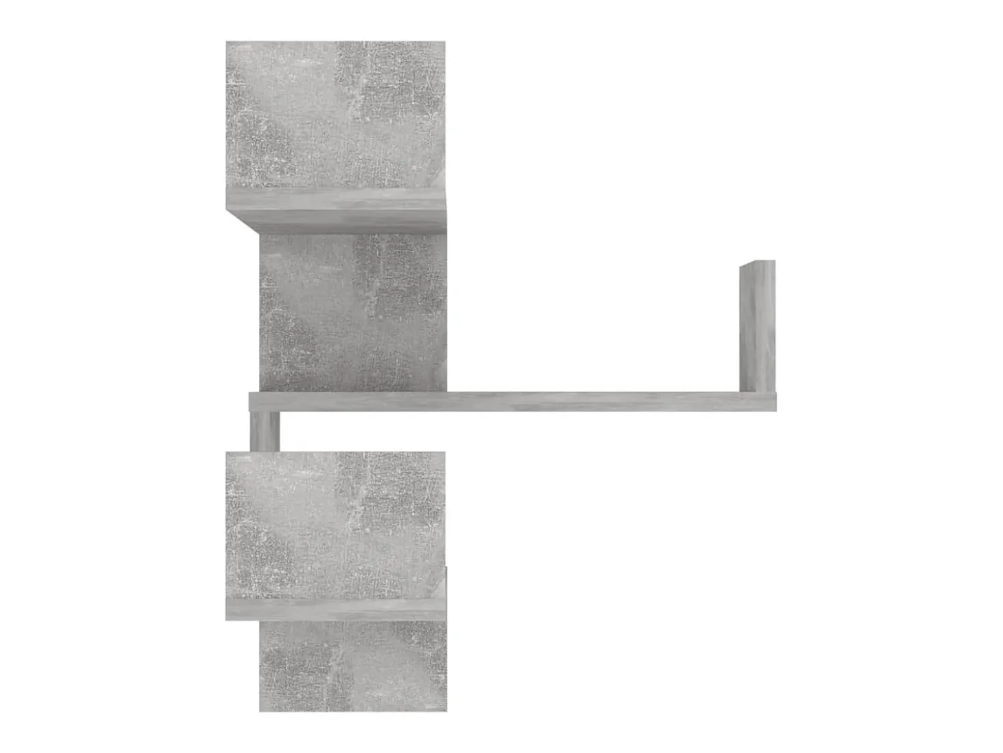 Estante de esquina pared contrachapado gris hormigón 40x40x50cm