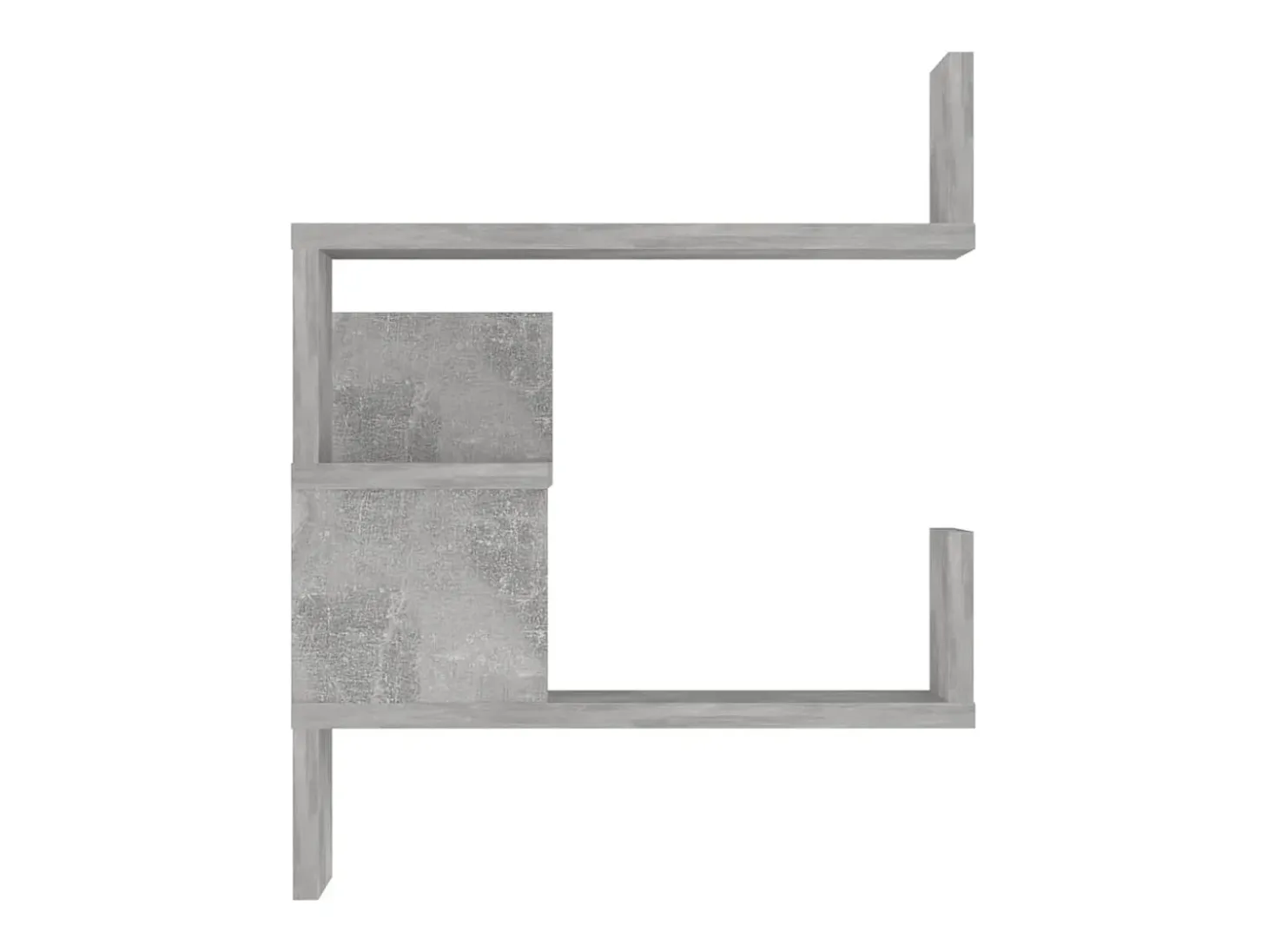 Estante de esquina pared contrachapado gris hormigón 40x40x50cm