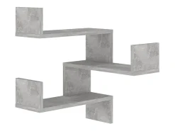 Estante de esquina pared contrachapado gris hormigón 40x40x50cm