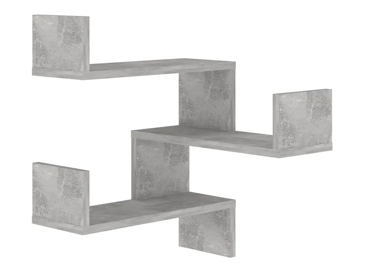 Estante de esquina pared contrachapado gris hormigón 40x40x50cm