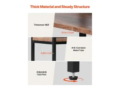 Estante de Esquina SucceBuy de 5 Niveles, Altura 166,1 cm, Librería de Esquina en L con 4 Ganchos, Mueble de Almacenamiento Reversible con Marco de Metal