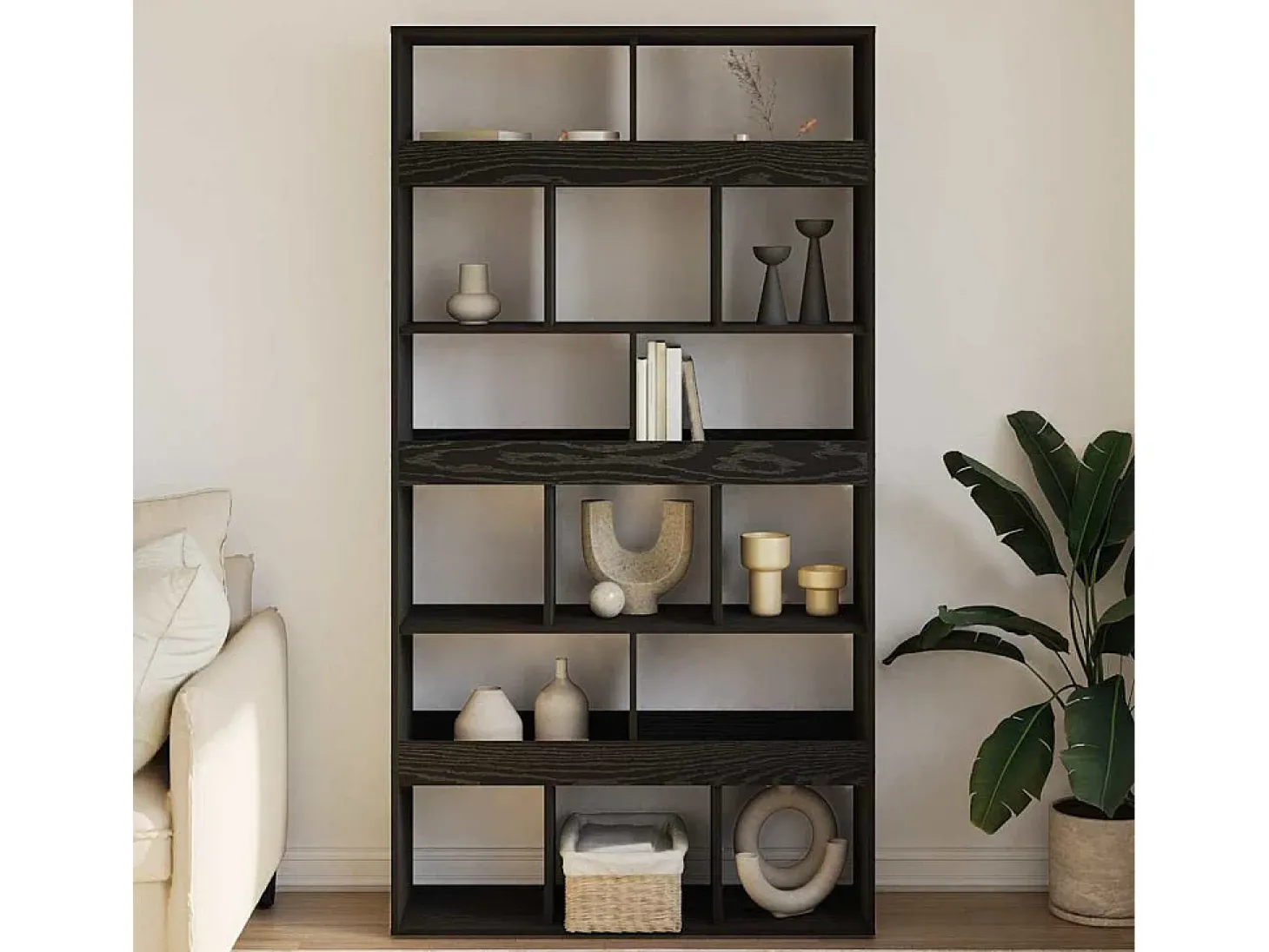 Estante de libros 2 piezas Roble negro 100 x 33 x 187.5 cm