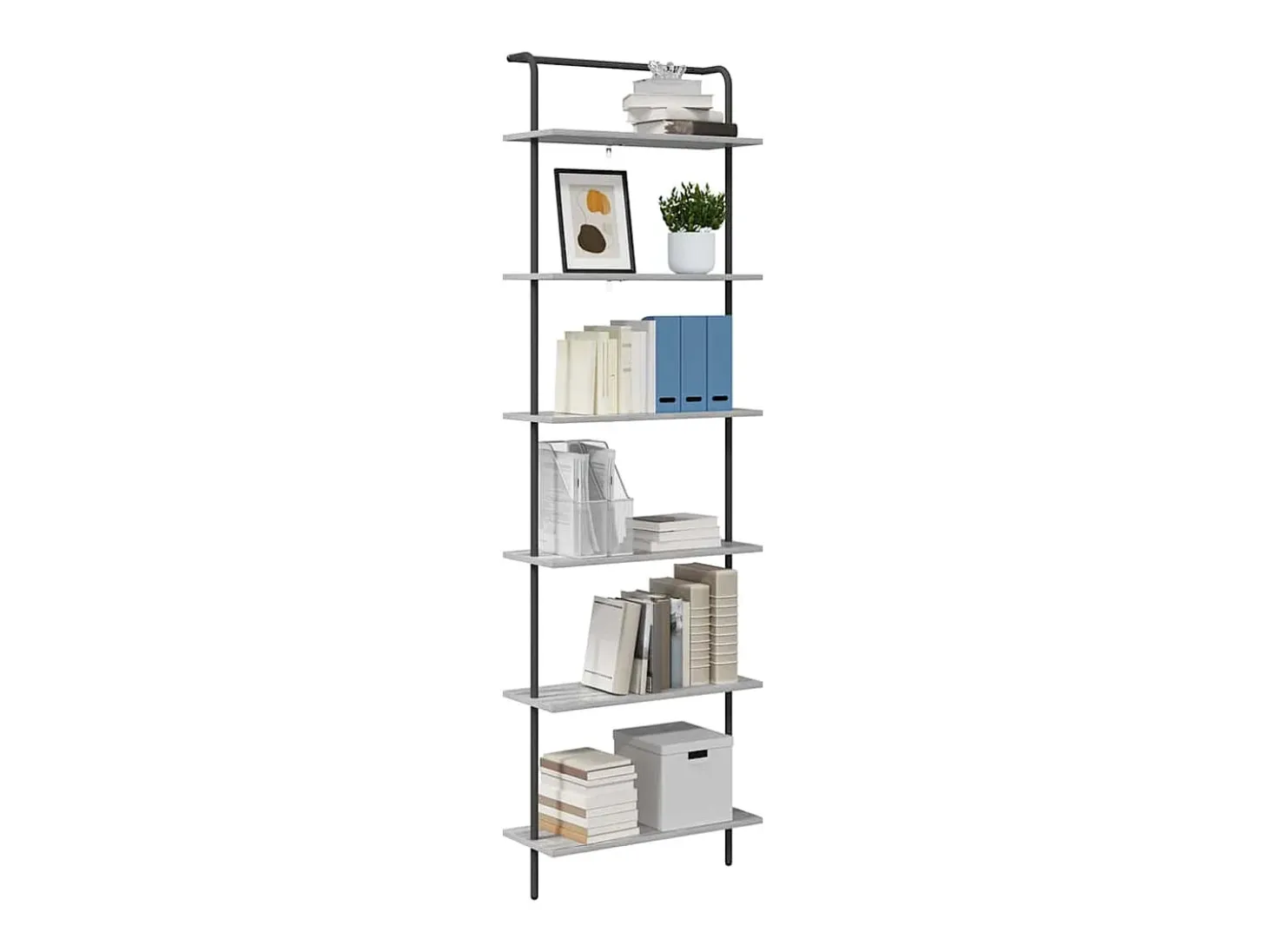 Estante de libros Gris sonoma 60 x 24 x 203 cm