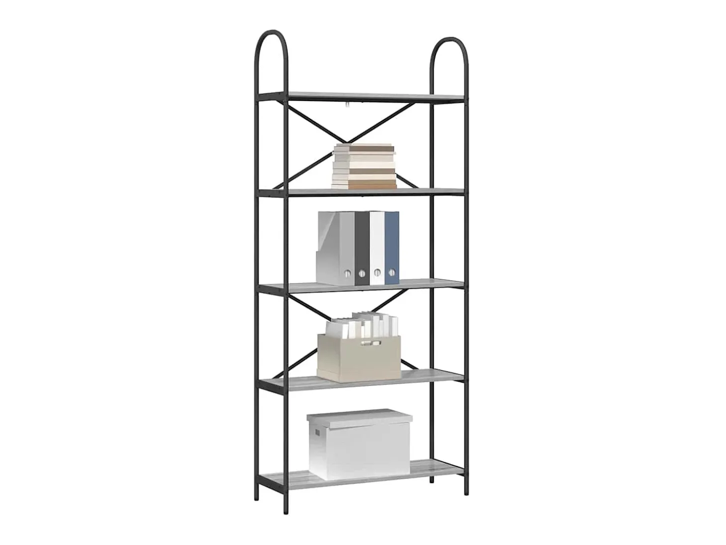Estante de libros Gris sonoma 80 x 30 x 183 cm