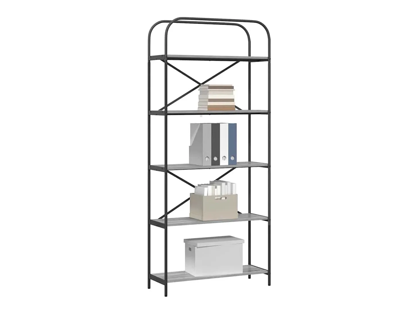 Estante de libros Gris sonoma 80 x 30 x 183 cm