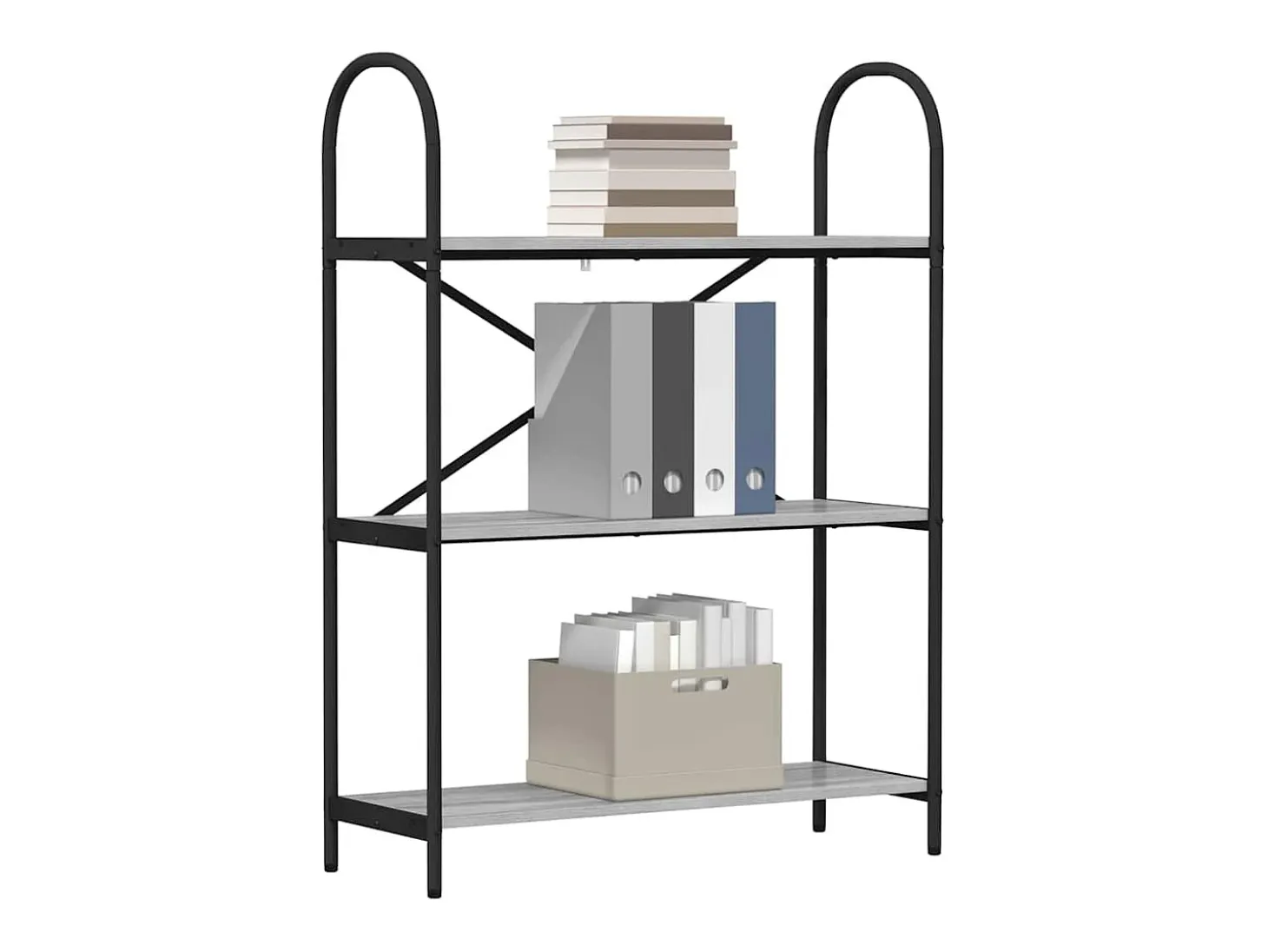 Estante de libros Gris sonoma 80 x 30 x 109 cm