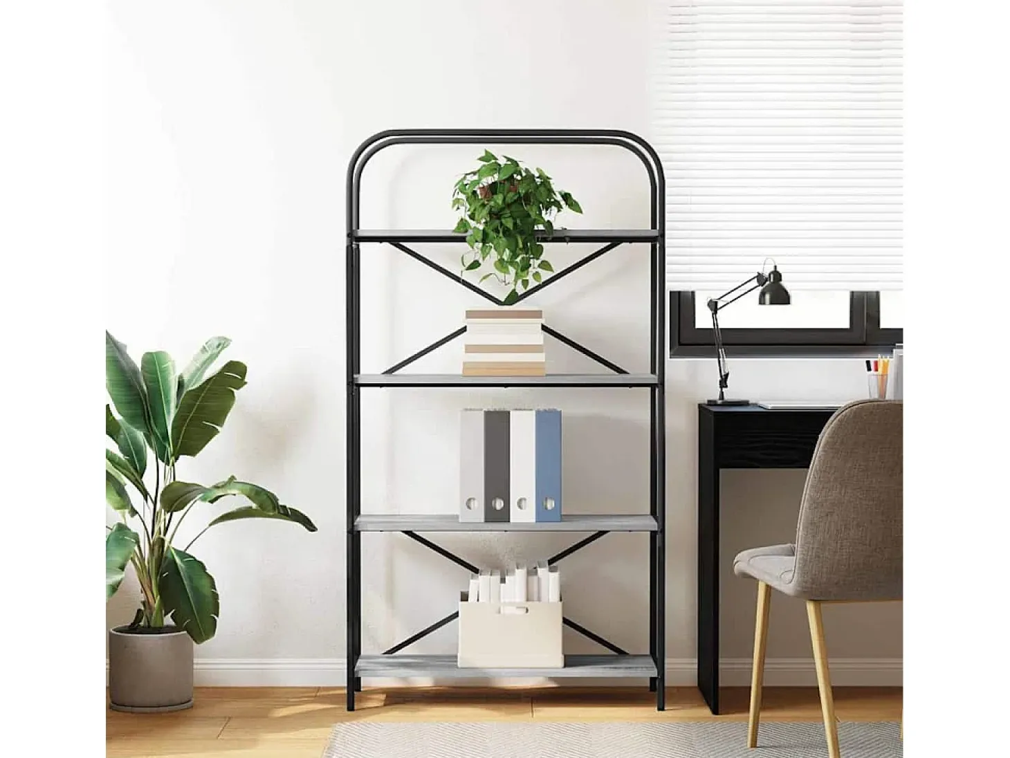 Estante de libros Gris sonoma 80 x 30 x 146 cm