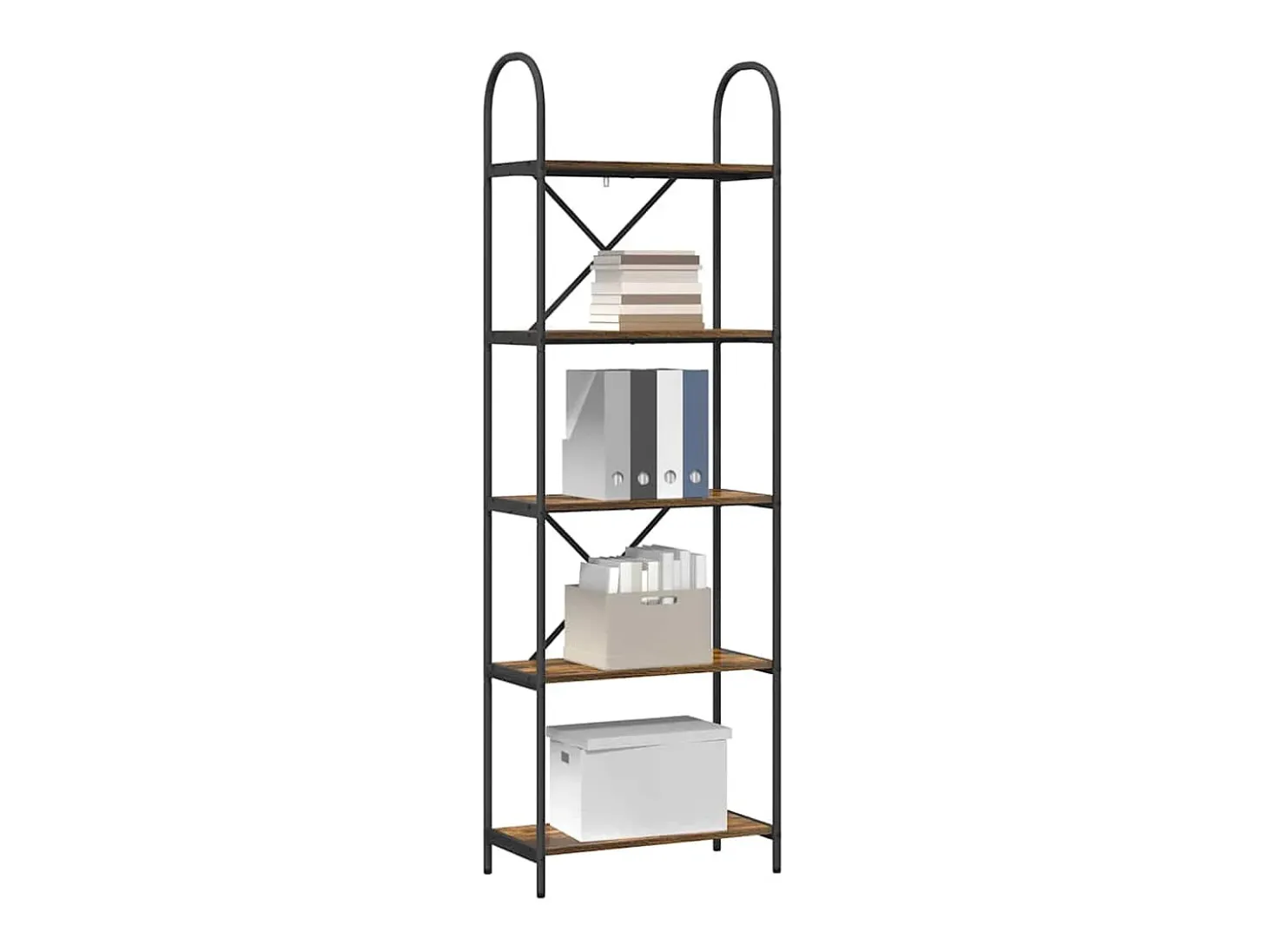 Estante de libros Roble ahumado 60 x 30 x 183 cm